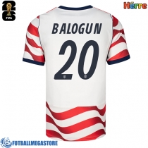 Fotballdrakt Herre Forente stater Folarin Balogun #20 Hjemmedrakt VM 2026 Kortermet